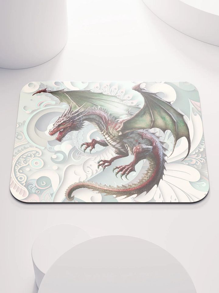 Flying Dragon on a Dimensional Background Mousepad product image (1)