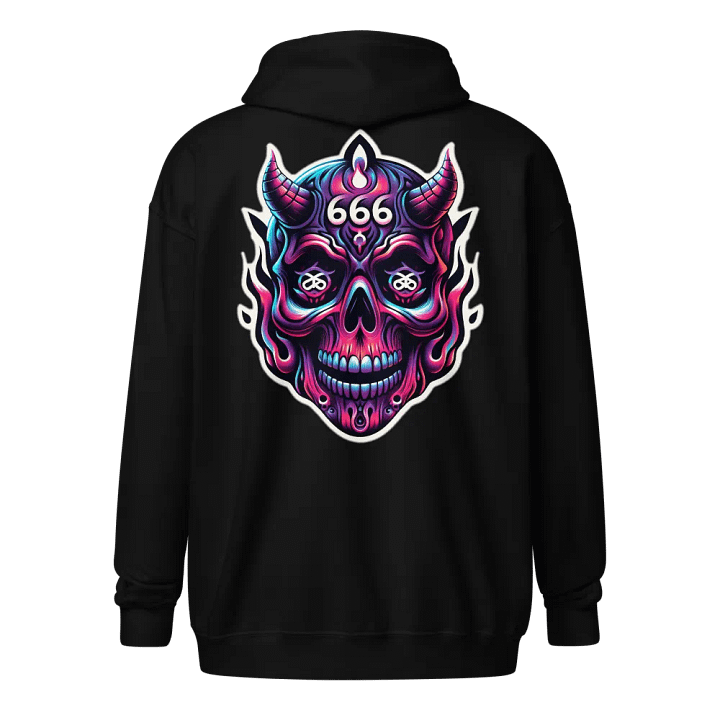 Elder Emos 666 Purple Zip Hoodie (Unisex) product image (2)