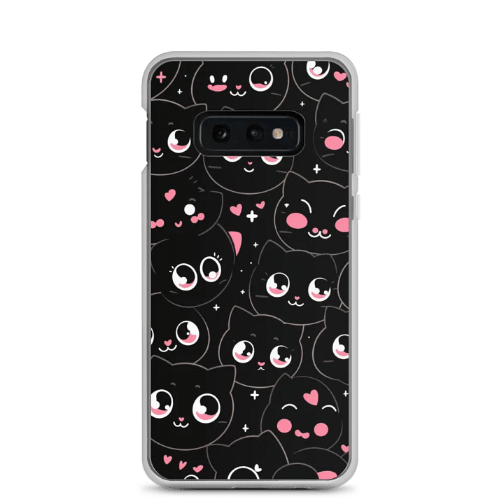 Whimsical Black Cat Faces Samsung® Case product image (3)