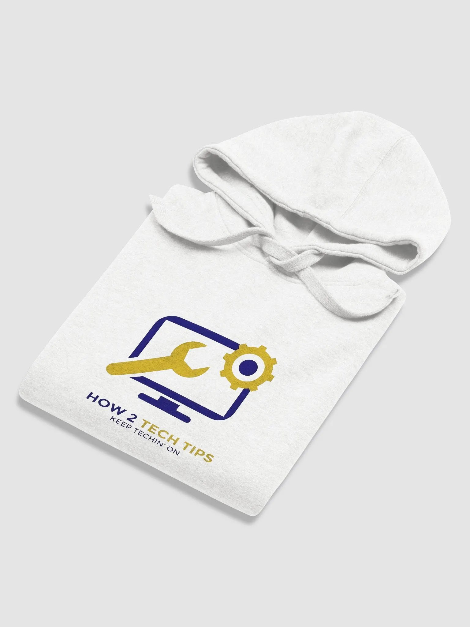 How2TechTips White Hoodie Logo product image (6)