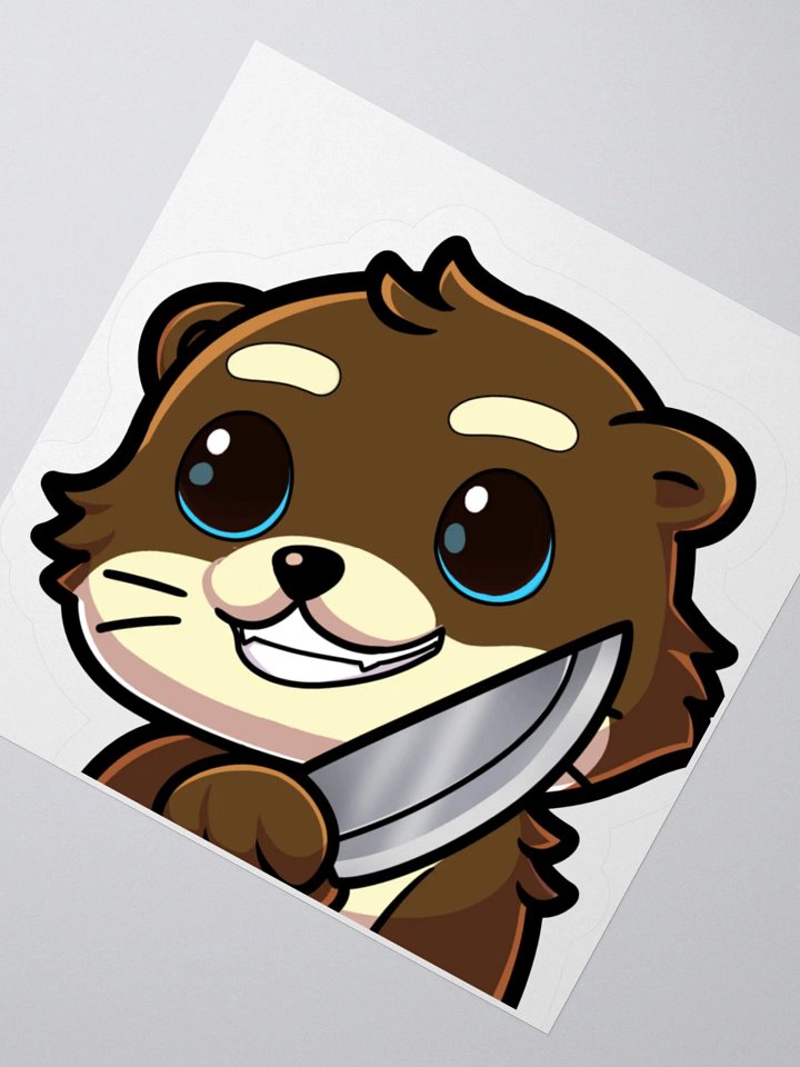 Otter "I'll Cut You!" Sticker product image (1)