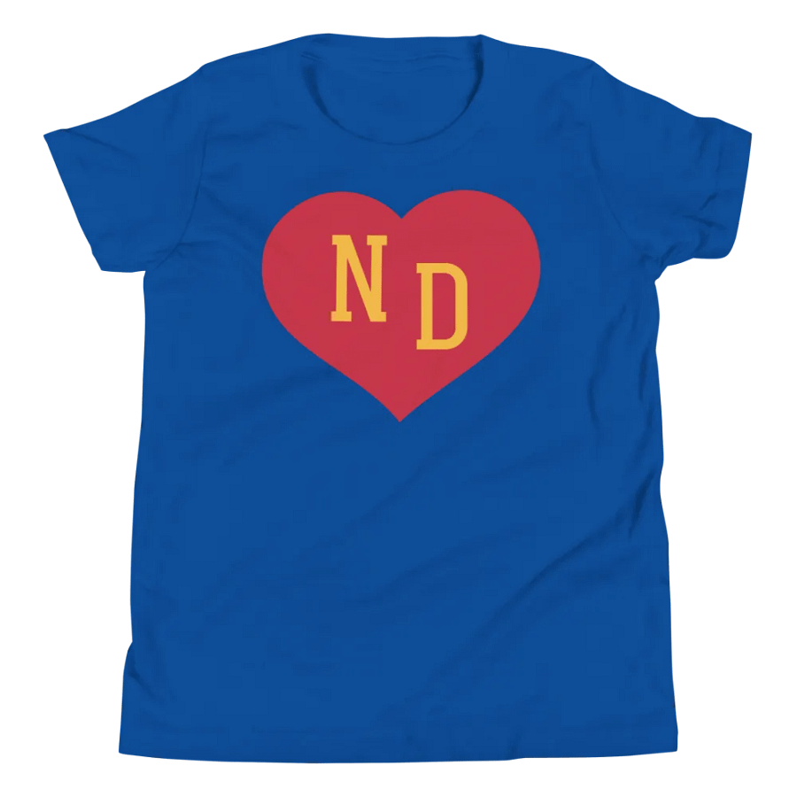 ND Heart Red Unisex Youth T-shirt product image (1)