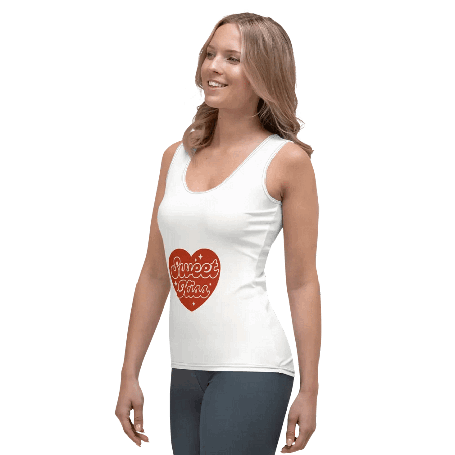 Sweet Kiss Heart Print Women's Tank Top product image (3)