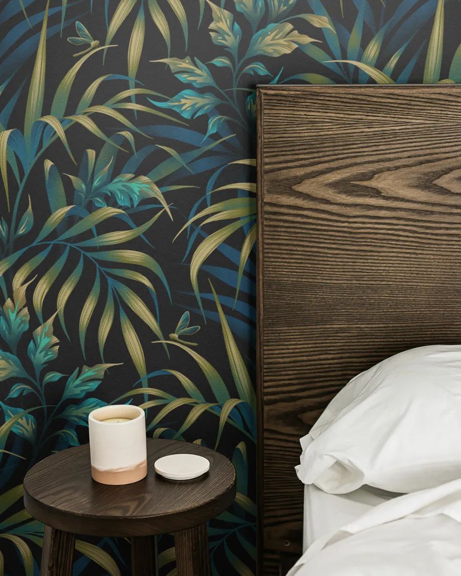 Wallpaper Mockup - Bedside with Oak Headboard product image (4)