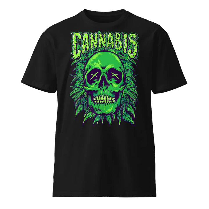 Neon Cannabis Skull Premium Tee product image (1)