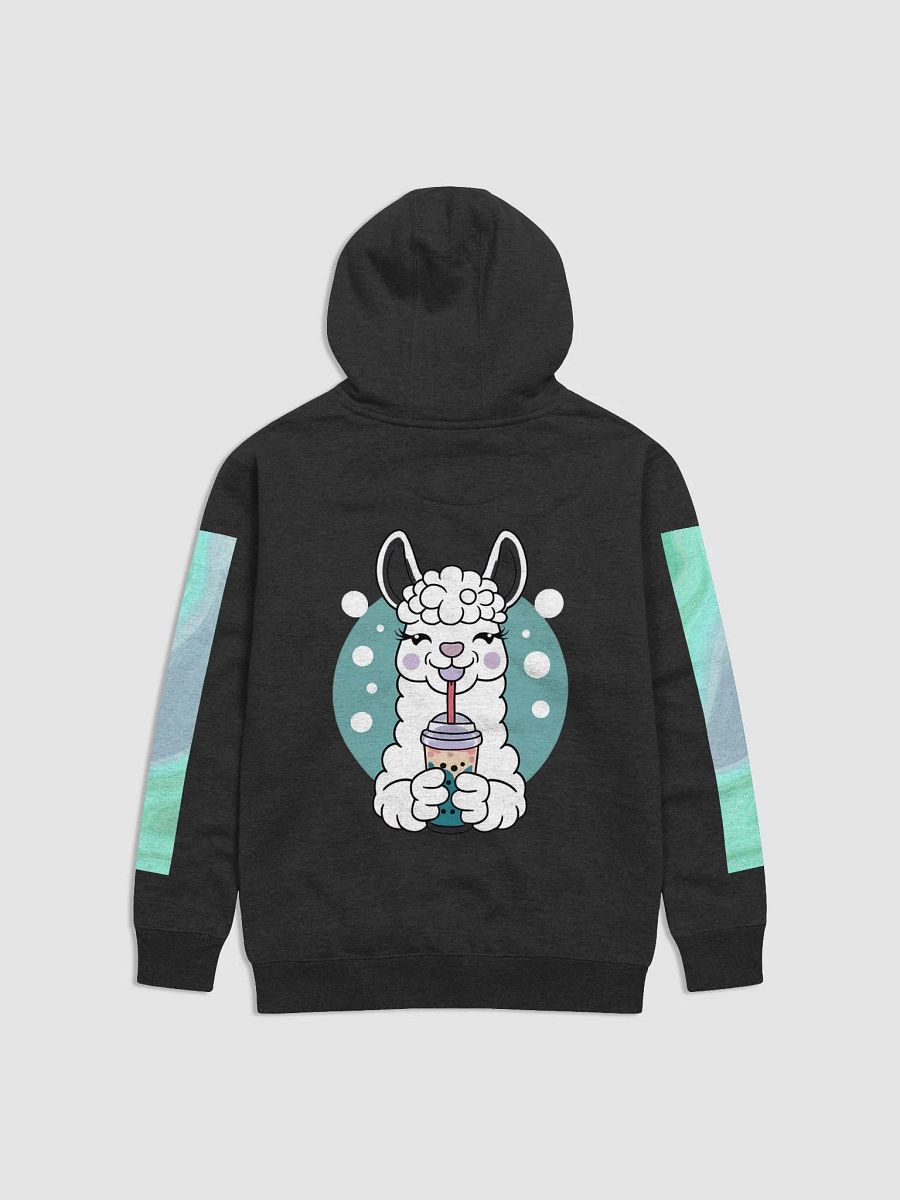 Cute Llama Drinking Bubble Tea Unisex Hoodie product image (13)