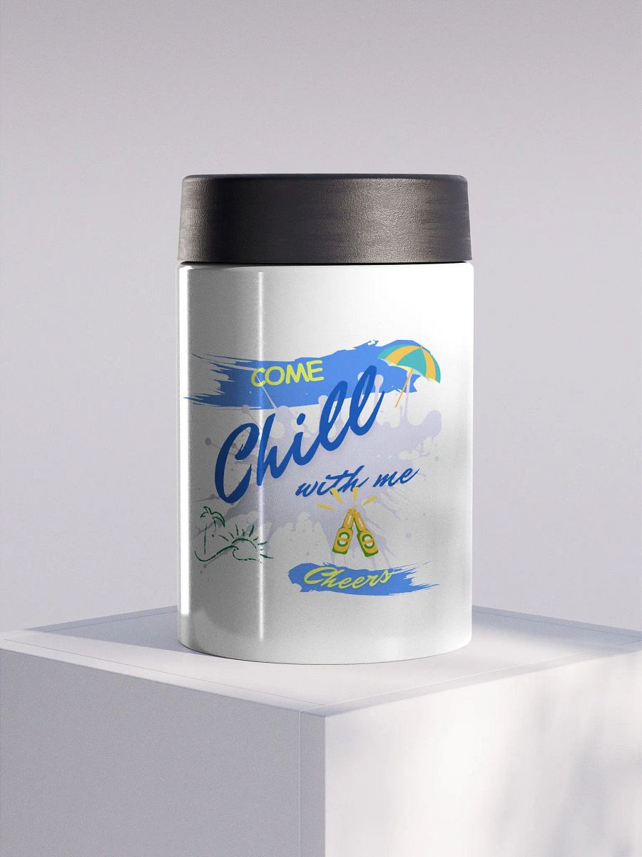 Stainless steel Koozie for your summer parties.   ‘Today we only Sizzle and chill’ design. product image (1)