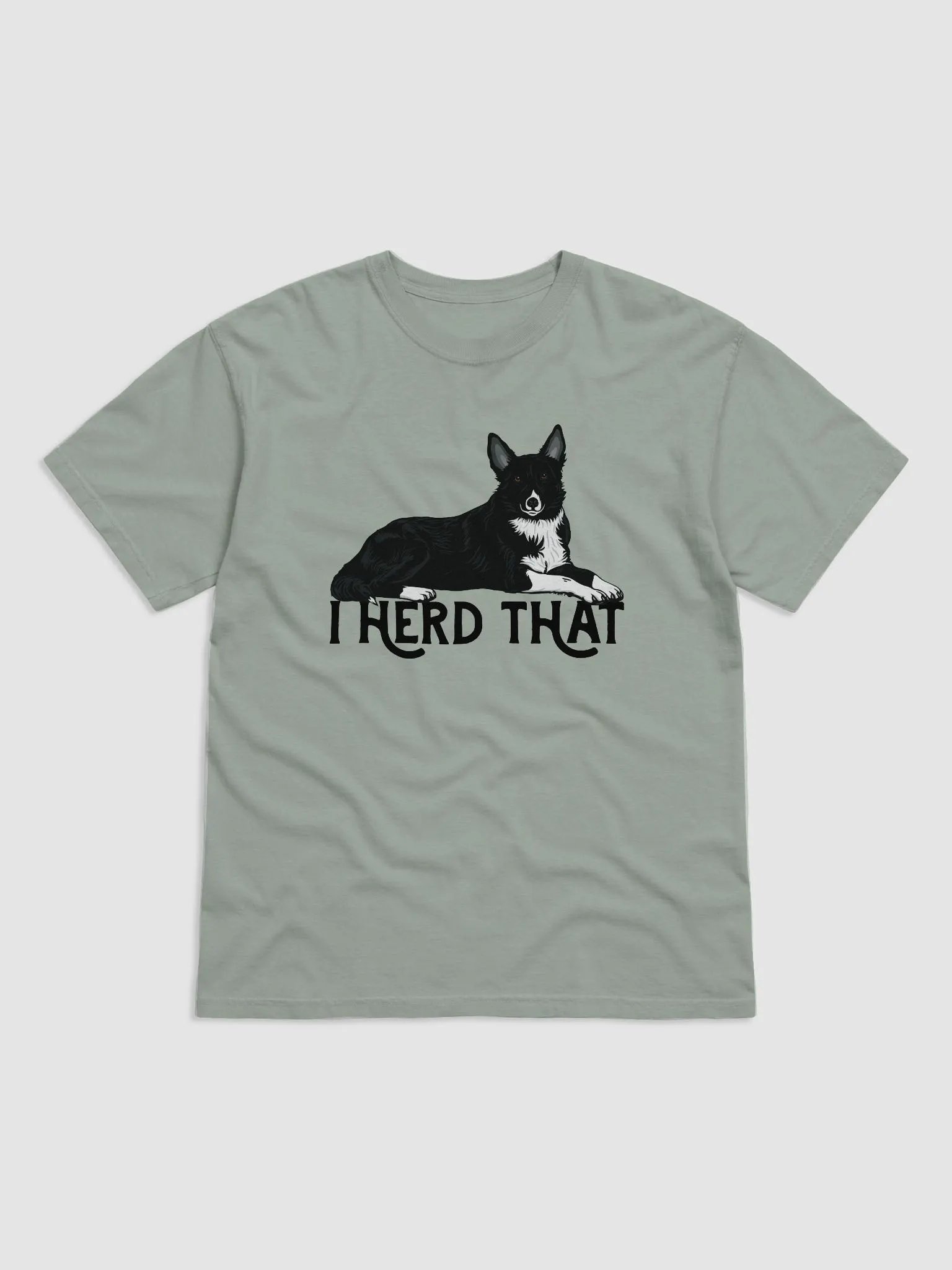 Custom - I Herd That T-Shirt | Funny (Smooth Coated) Border Collie T-Shirt for Herding Dog Owners product image (4)