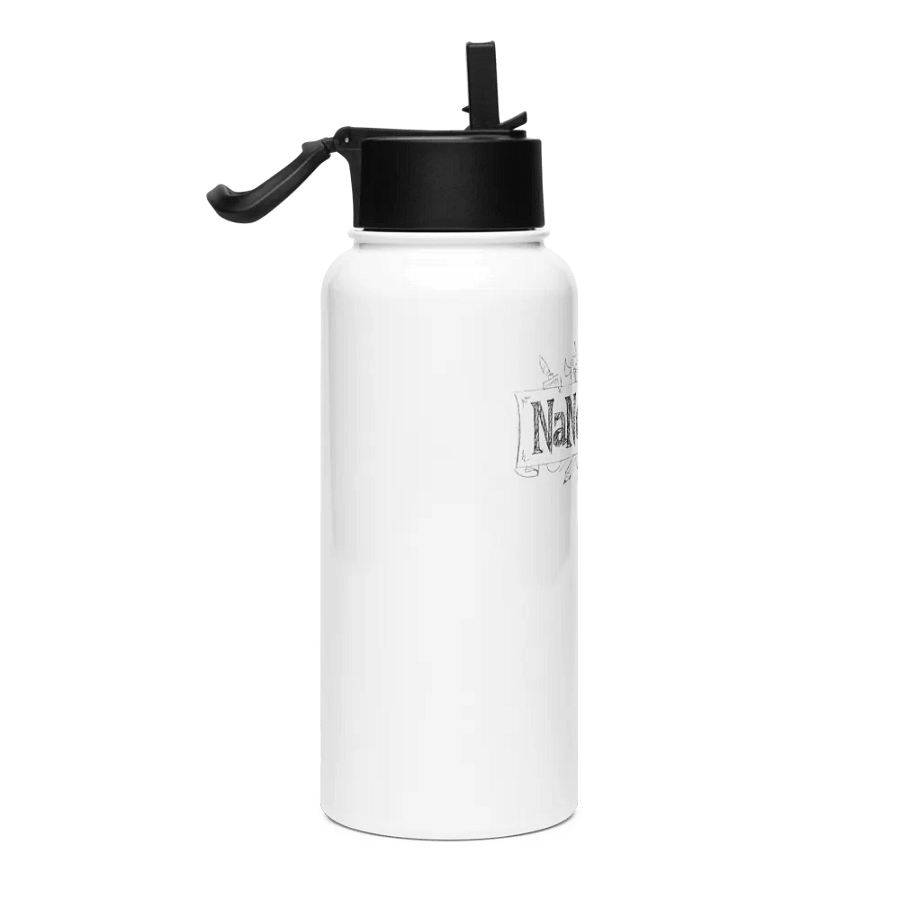 NanoWriMo Pencil-Drawn Evergreen Water Bottle - Stainless Steel product image (3)