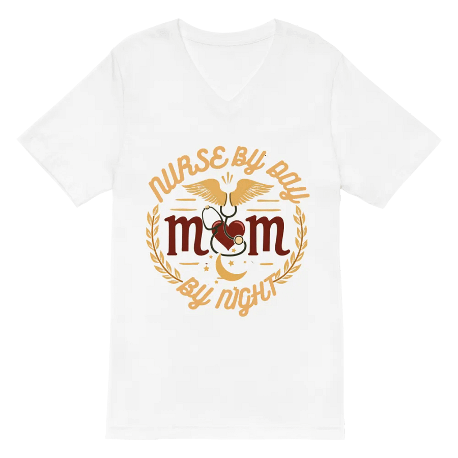Nurse by Day, Mom by Night V-Neck Tee product image (6)