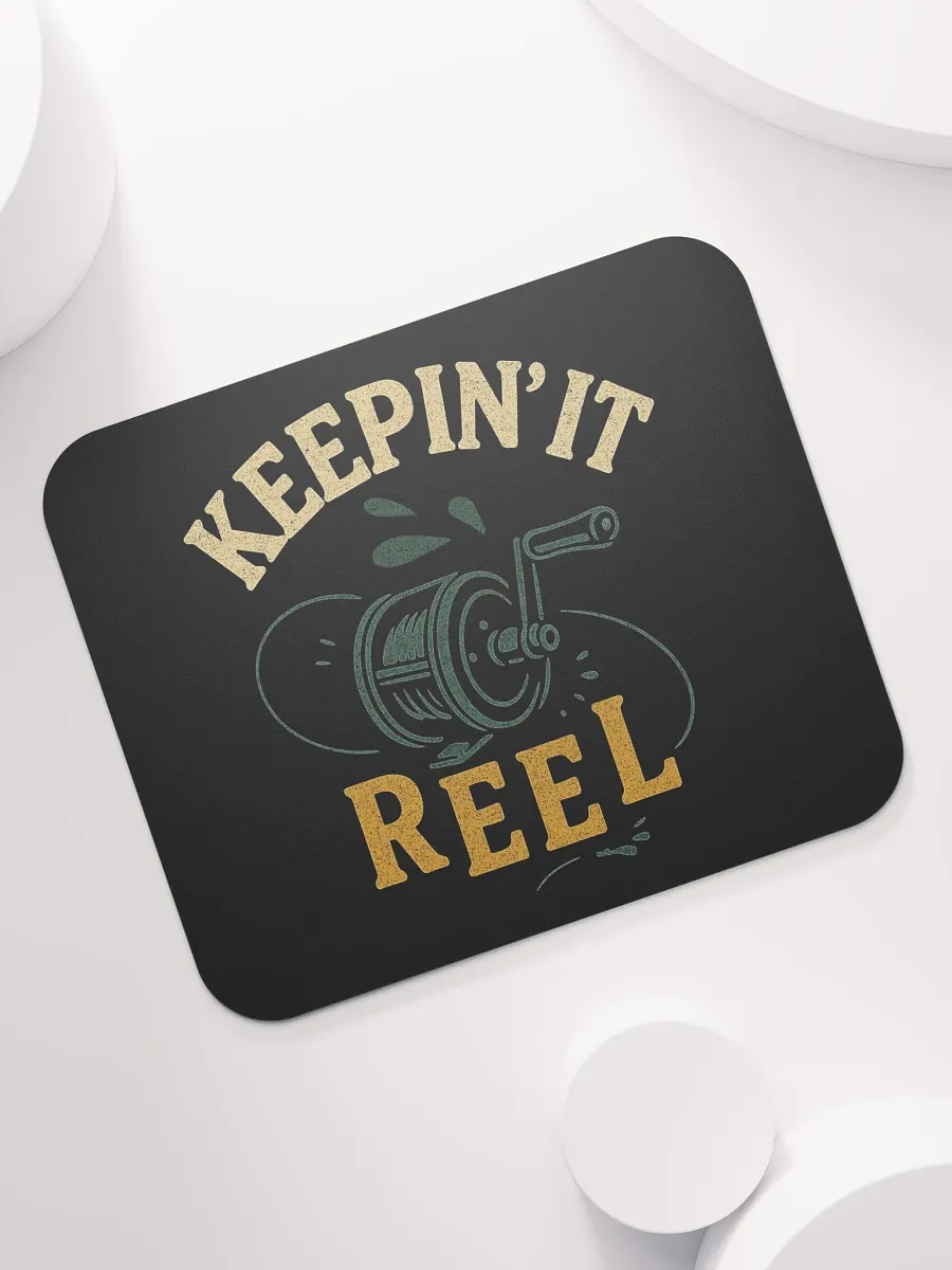 Keepin' It Reel Mouse Pad – Vintage Funny Fishing Desk Decor product image (7)