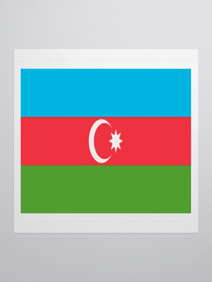 Exclusive Azerbaijan Flag Kiss-Cut Stickers - High-Quality Vinyl, Multiple Sizes product image (2)