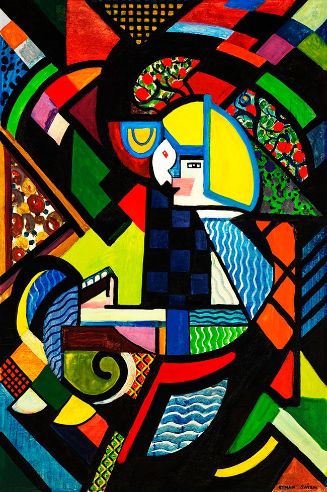 Premium Cubist Abstract Art Print – Vibrant Geometric Modern Wall Decor product image (1)