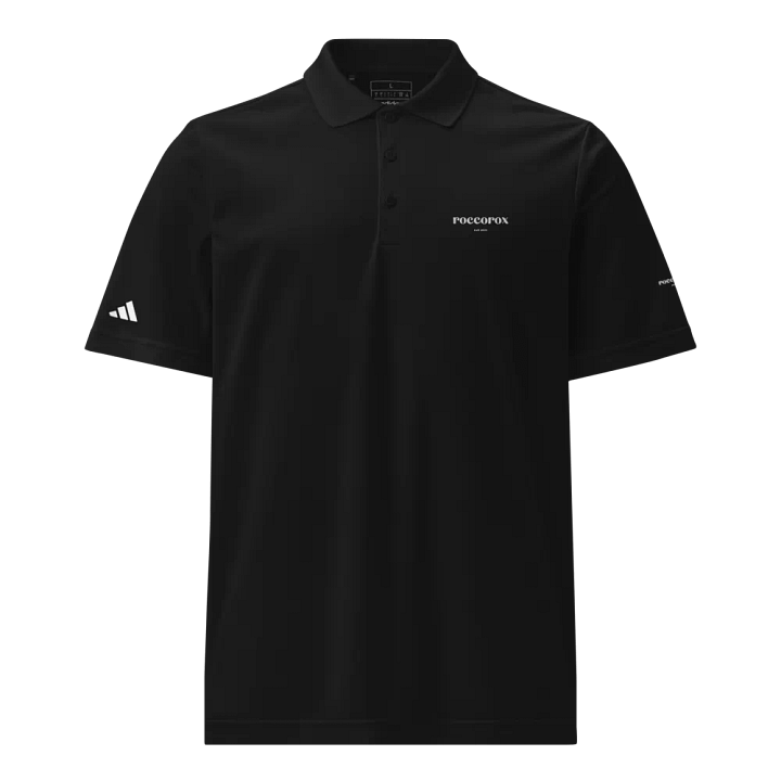 RoccoRox Adidas Polo Tee Black/White product image (1)