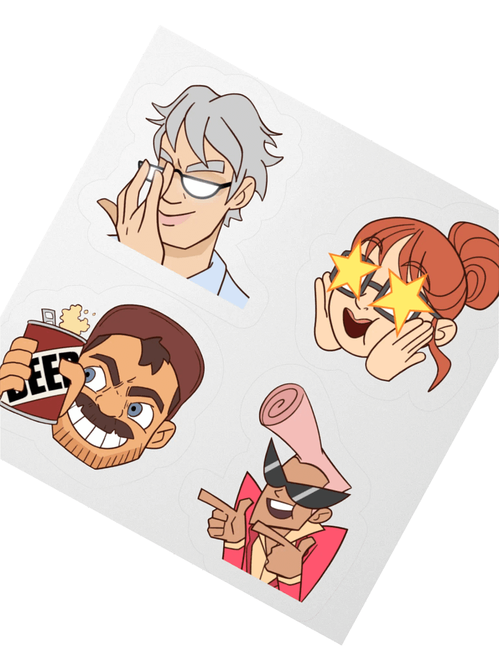 Death Battle Hosts - Stickers Set product image (3)