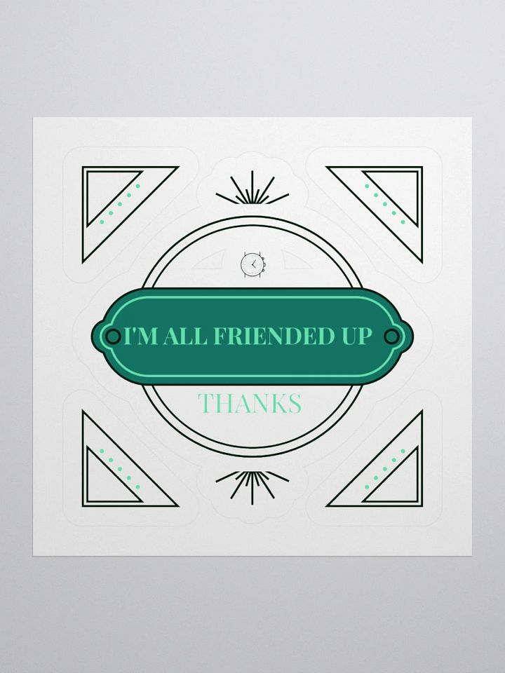 translucent, All Friended Up Kiss Cut Stickers product image (2)