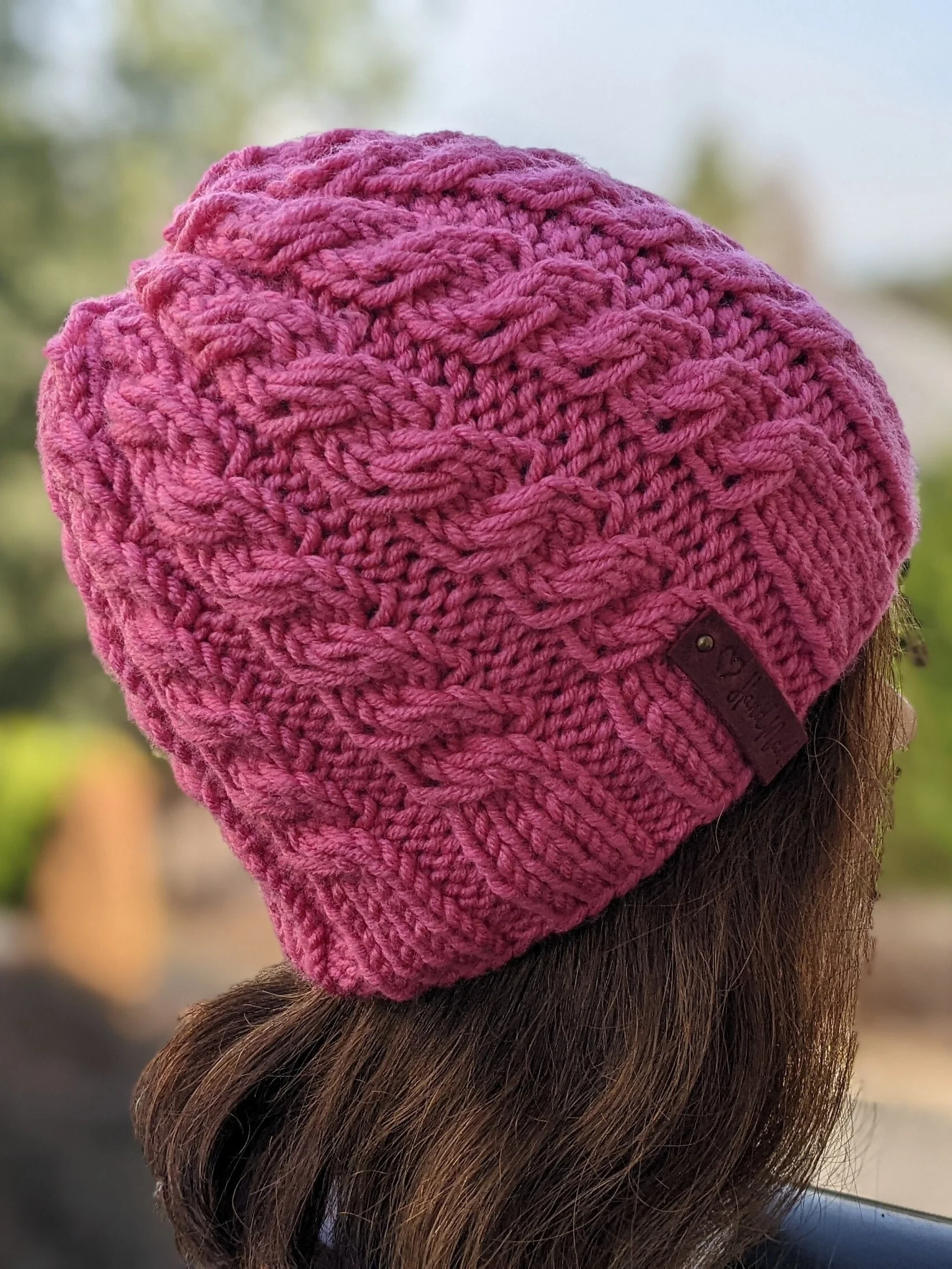 Flat Knit Cable Hat Pattern product image (1)