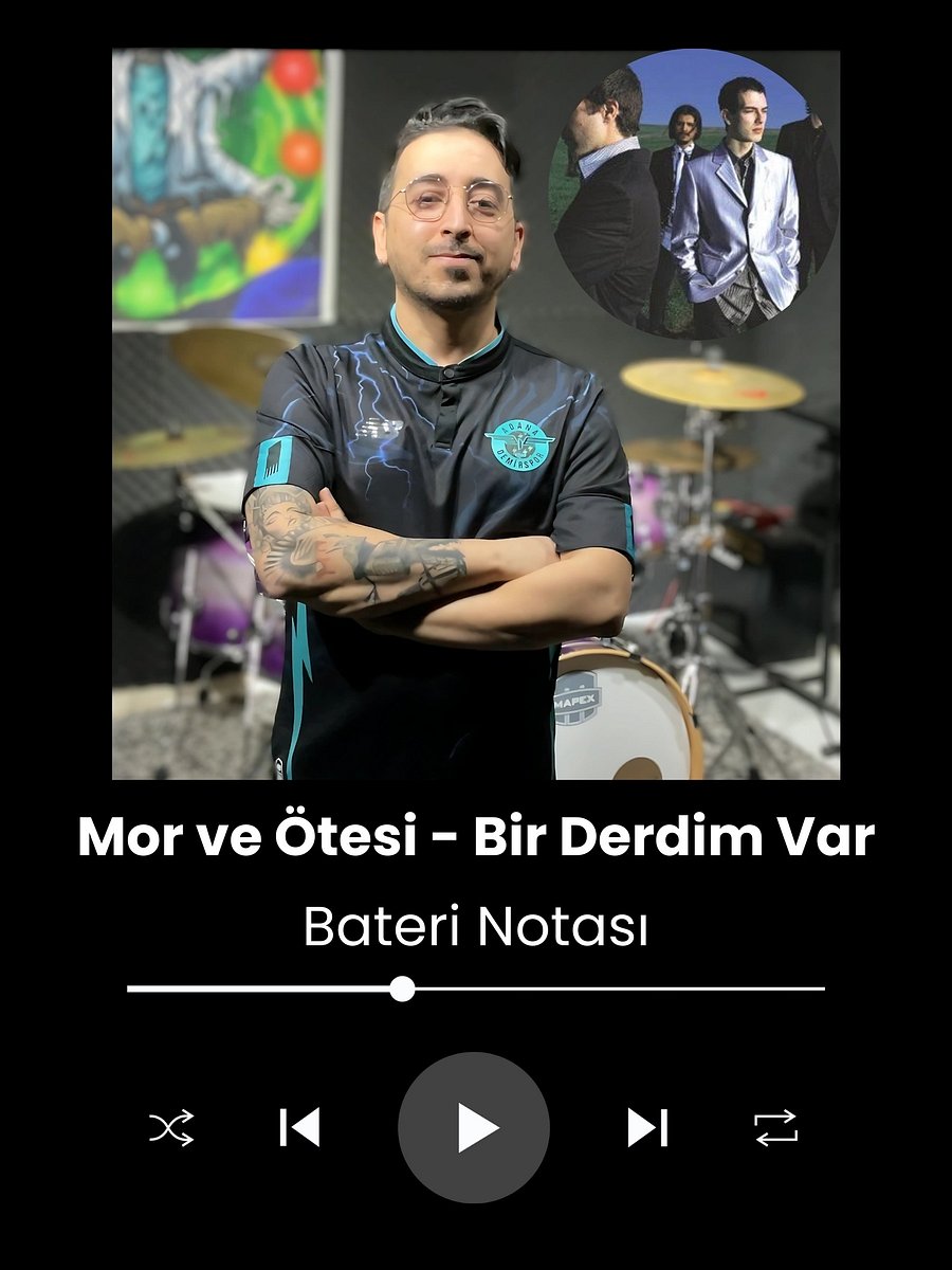 Mor ve Ötesi - Bir Derdim Var Bateri Notası product image (1)