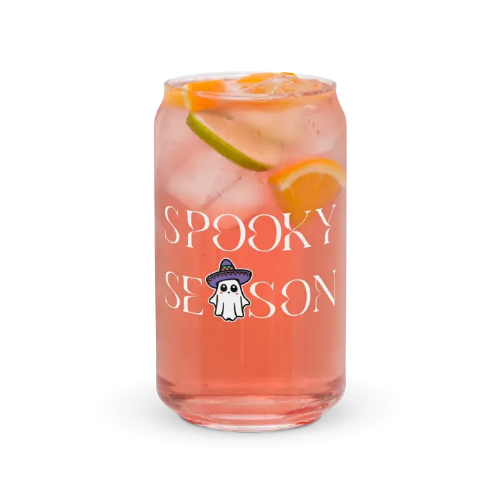 Spooky Season Sombrero Ghost 16oz Can-Shaped Drinking Glass product image (2)