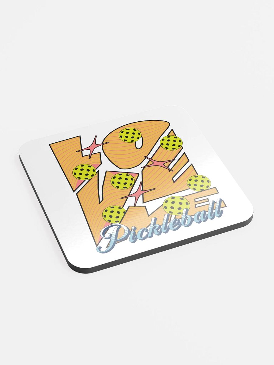 Love Me Pickleball Groove Glossed Cork Coaster product image (3)
