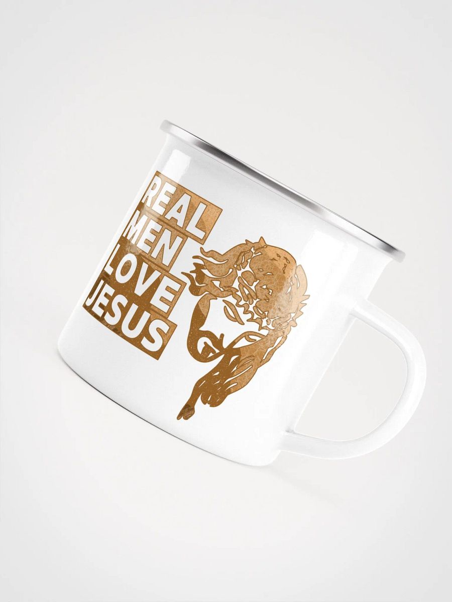 Real Men Love Jesus Christian Enamel Mug product image (6)