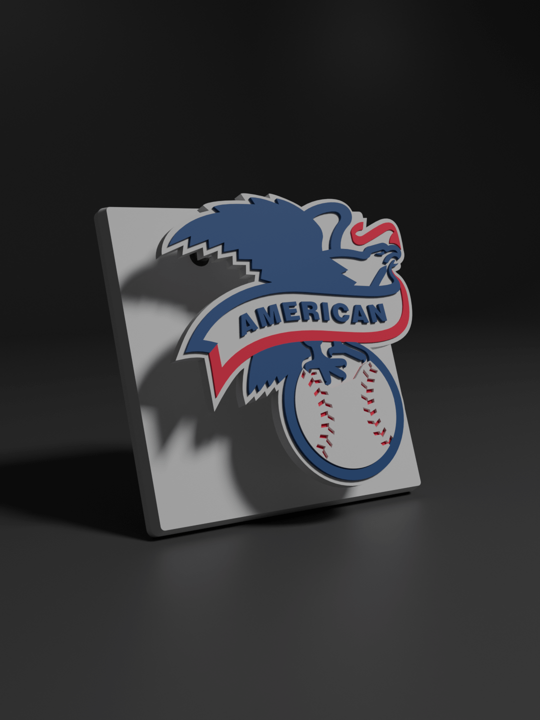 MLB American League 3D Printed Floating Logo Sign (Digital File Only) product image (1)