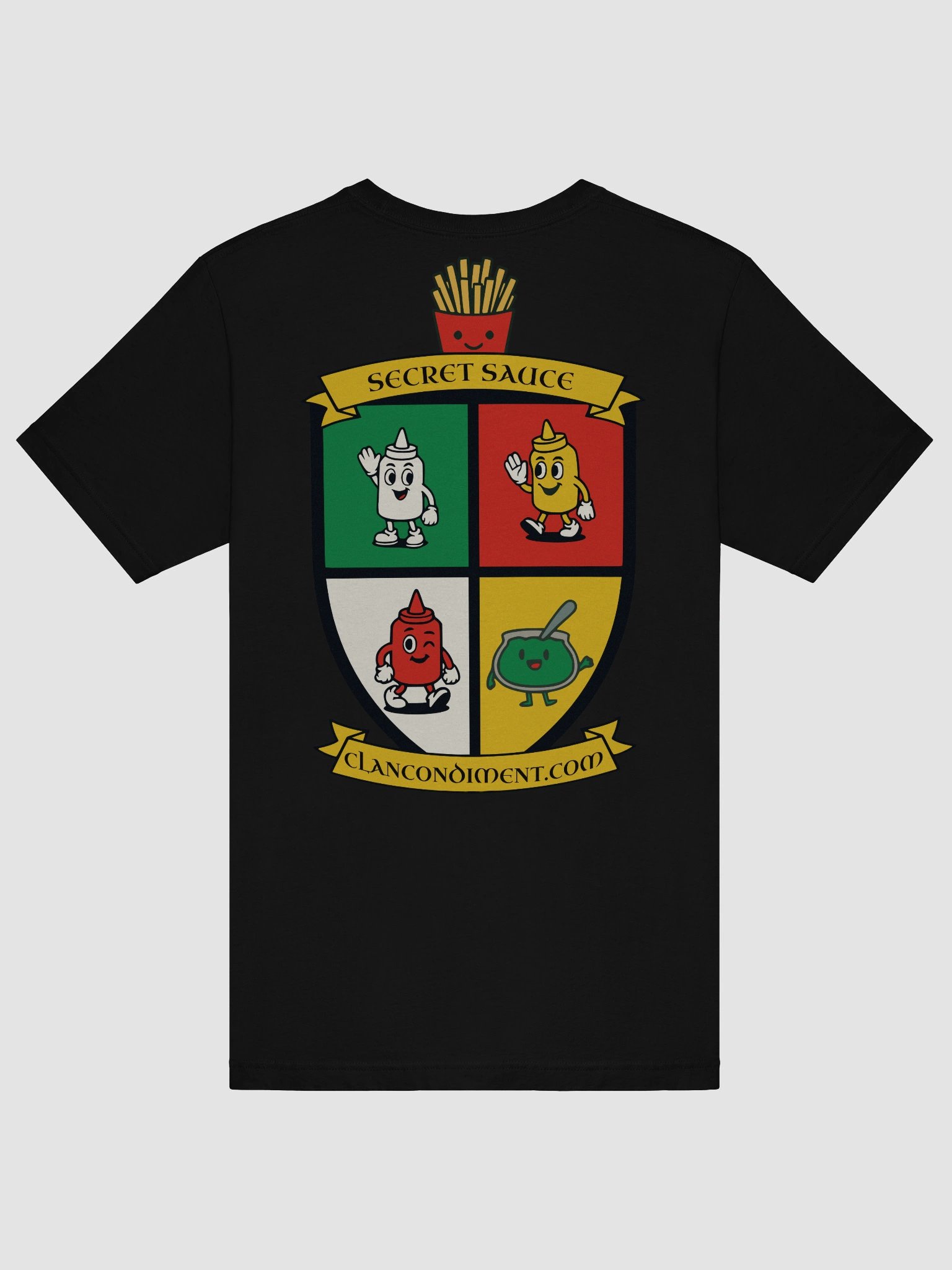 2025 Official Clan Condiment Crest Tee | Front Mini Crest + Full Back Print product image (6)