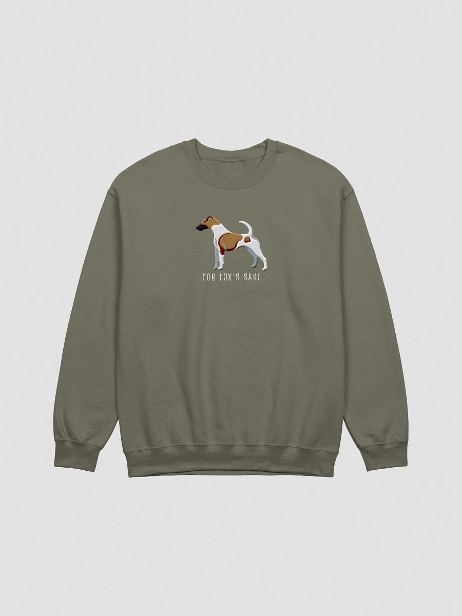 For Fox's Sake Sweatshirt (Embroidered) of a Smooth Fox Terrier(Brown & White3) product image (4)