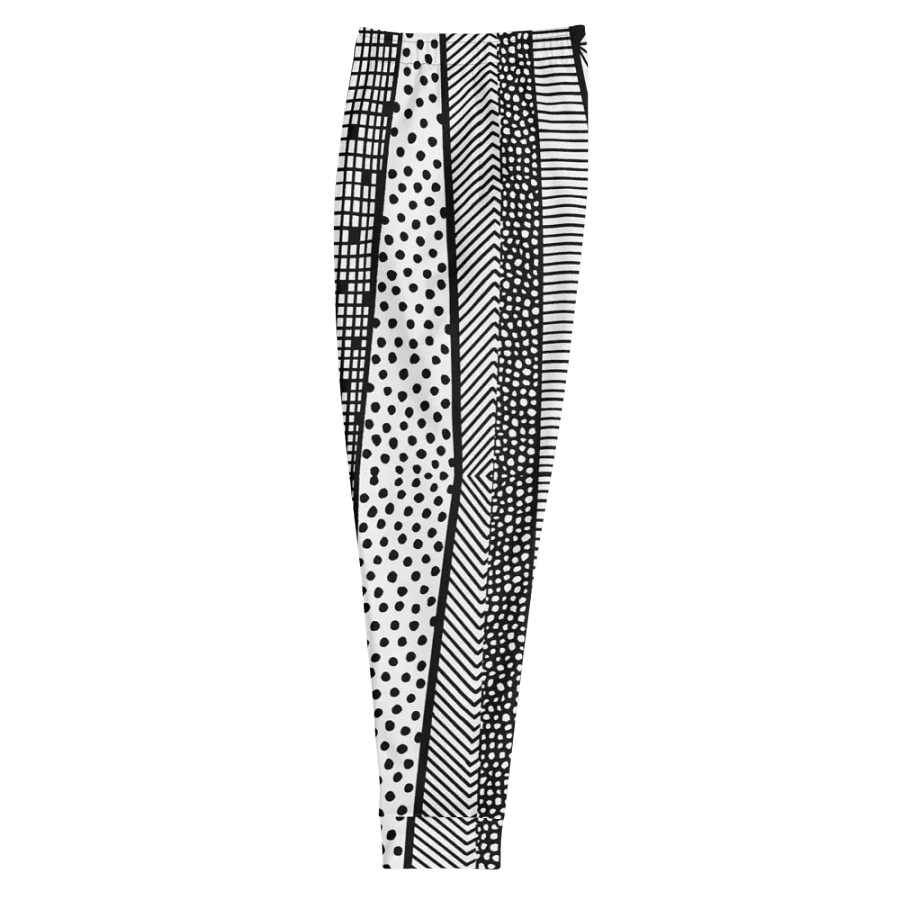 Modern pattern in black and white Men's Joggers product image (6)