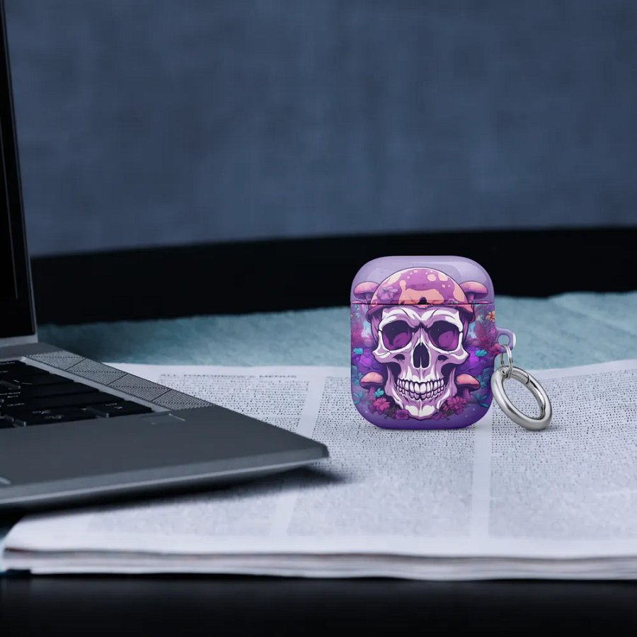 Psychedelic Mushroom Skull AirPods® Case product image (12)