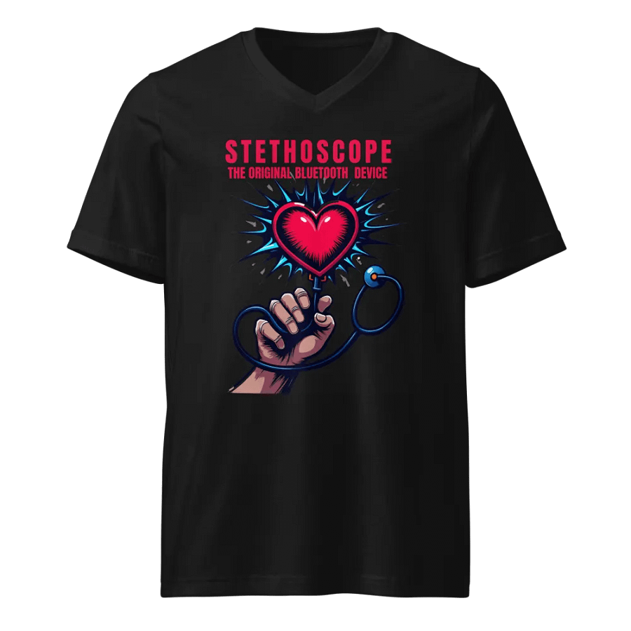 Heartbeat Stethoscope V-Neck Tee product image (1)