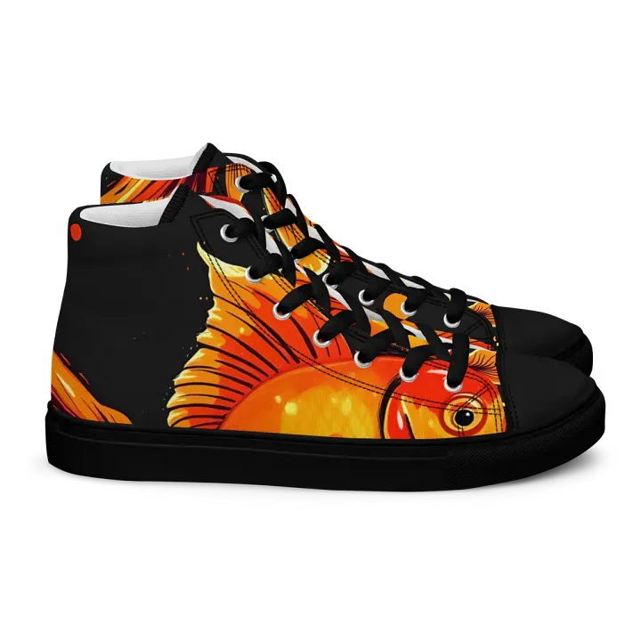 Luminous fins, Men's High Top Canvas Shoes product image (2)