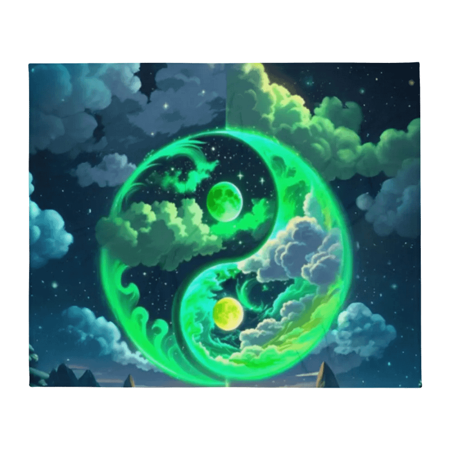 Cosmic Yin-Yang Dream Throw Blanket product image (1)