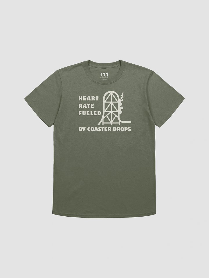 Heart Rate Fueled by Coaster Drops T-Shirt - Thrill Seeker Graphic Tee product image (1)