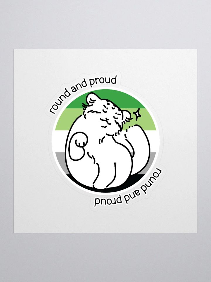 Round and Proud Manul Aromantic Version - Sticker product image (2)