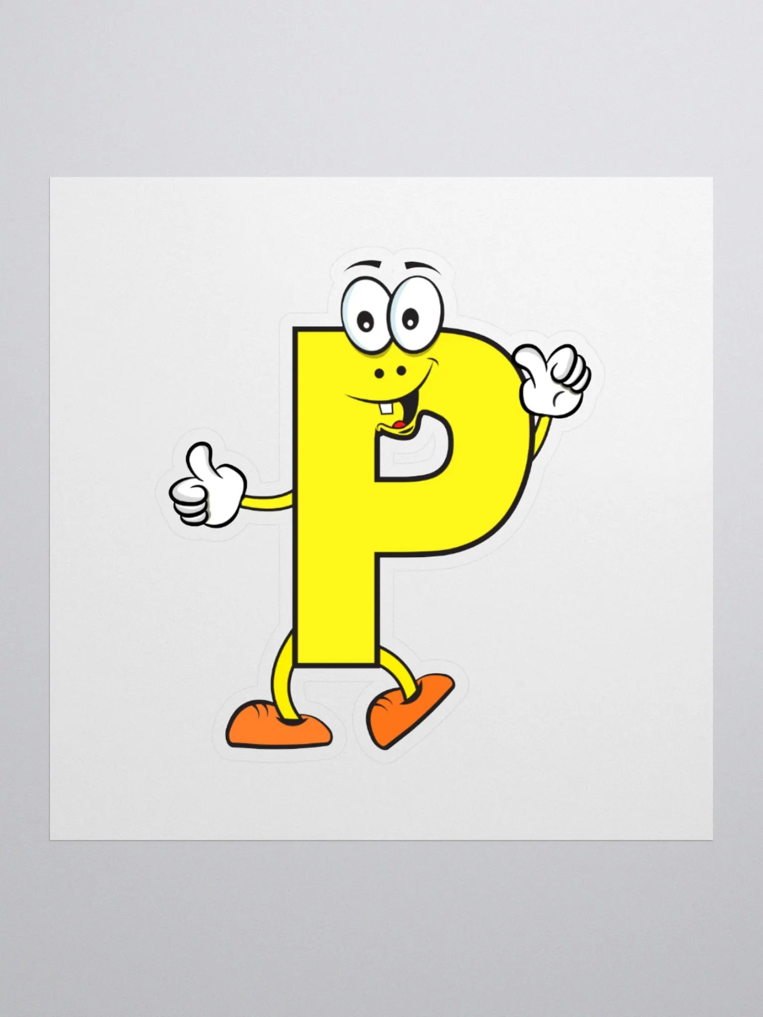 P Letter Cartoon Character Sticker product image (3)