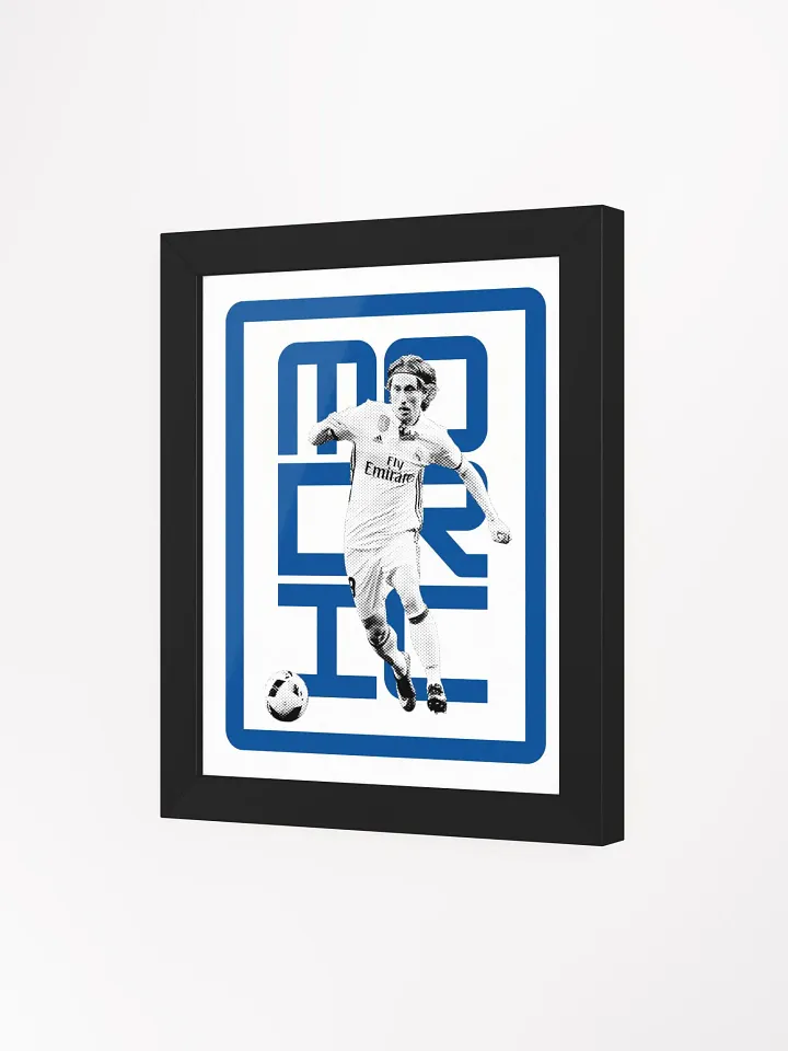 Luka Modrić BW Real Madrid Name Art Framed Print product image (2)