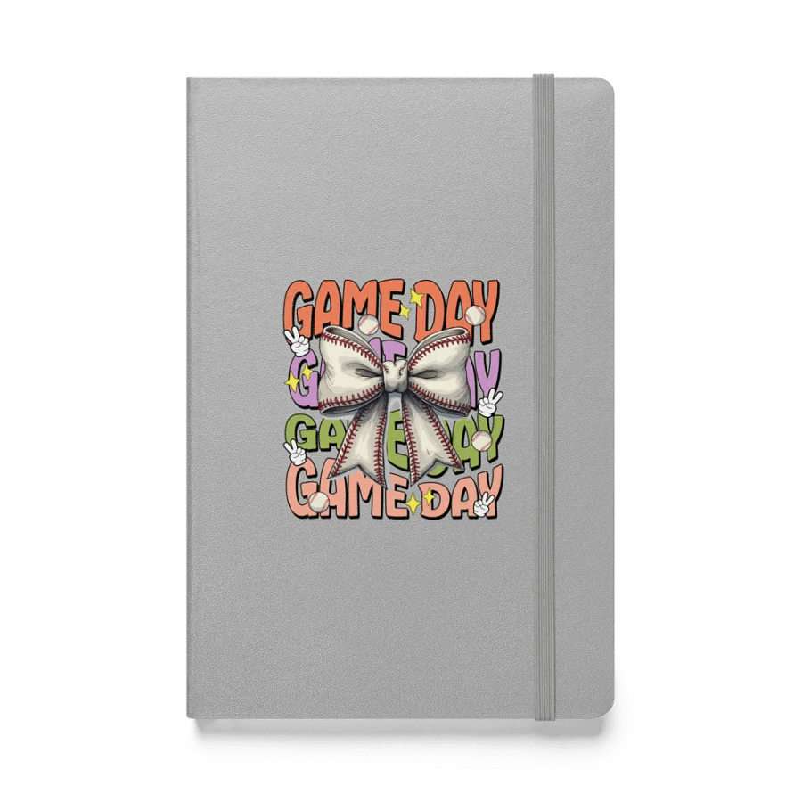 Game Day Bow Baseball Hardcover Bound Notebook product image (1)