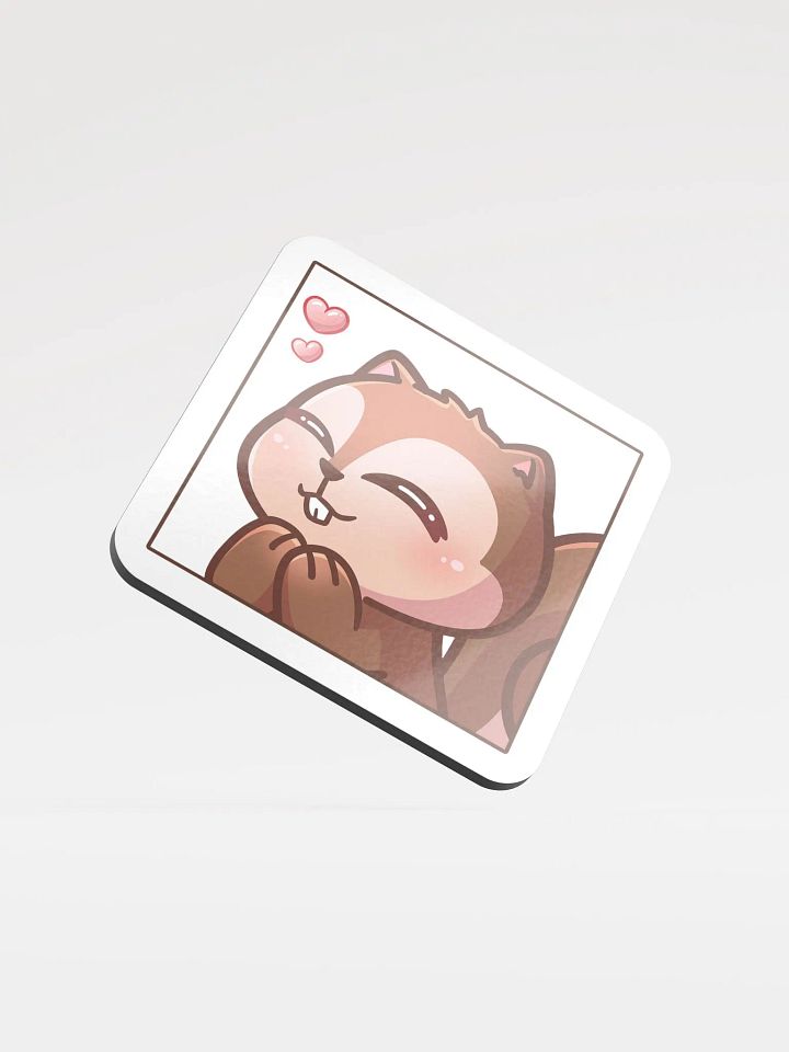 Love Struck Squirrel Glossed Cork Coaster product image (1)