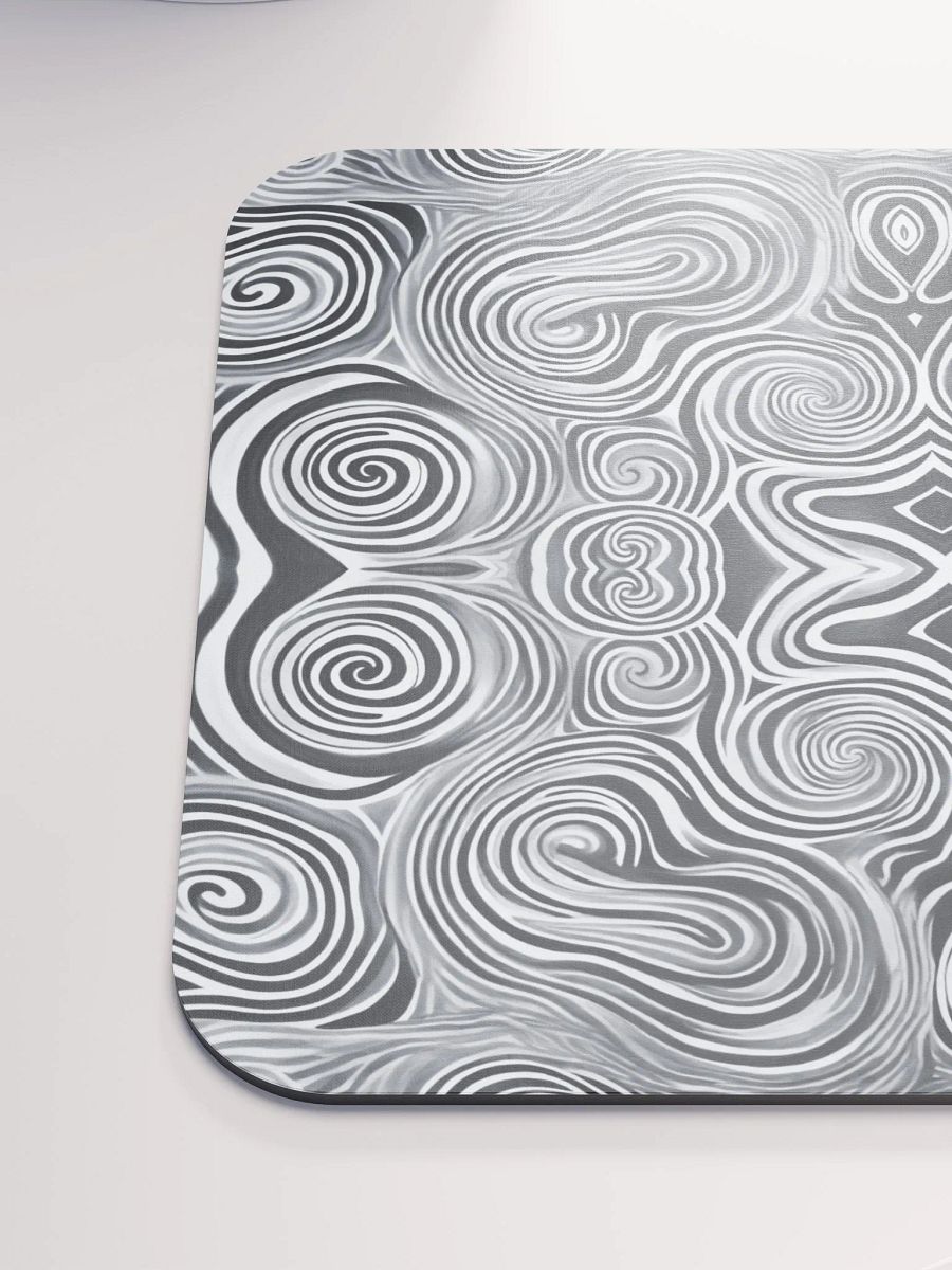 Funky Black and White Noir Liquid Tie-Dye Classic Mouse Pad product image (7)