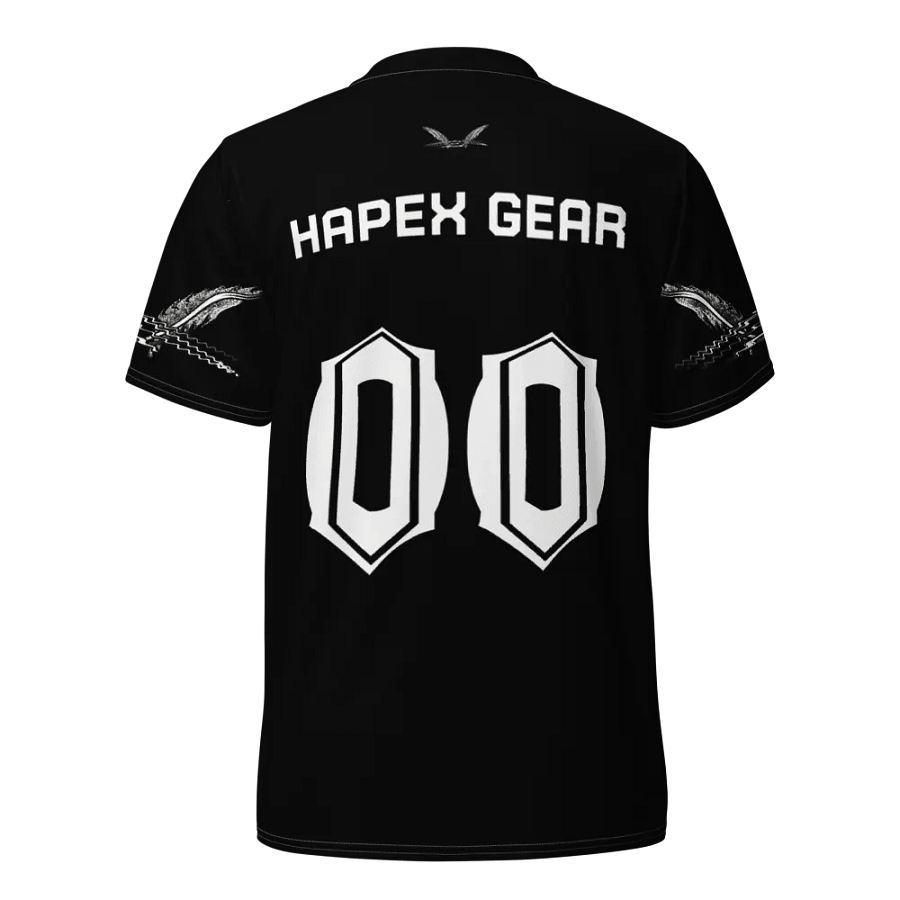 Recycled Unisex Sports Jersey - Capital - Black - White HApex Gear White Logo product image (12)