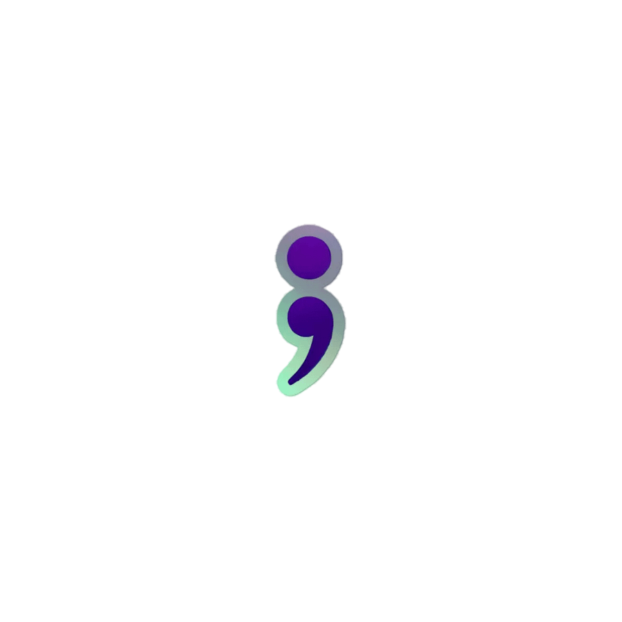 Holographic Semicolon Sticker Set product image (1)