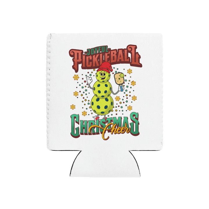 Joyful Pickleball Christmas Cheer Snowman Can Cooler product image (1)