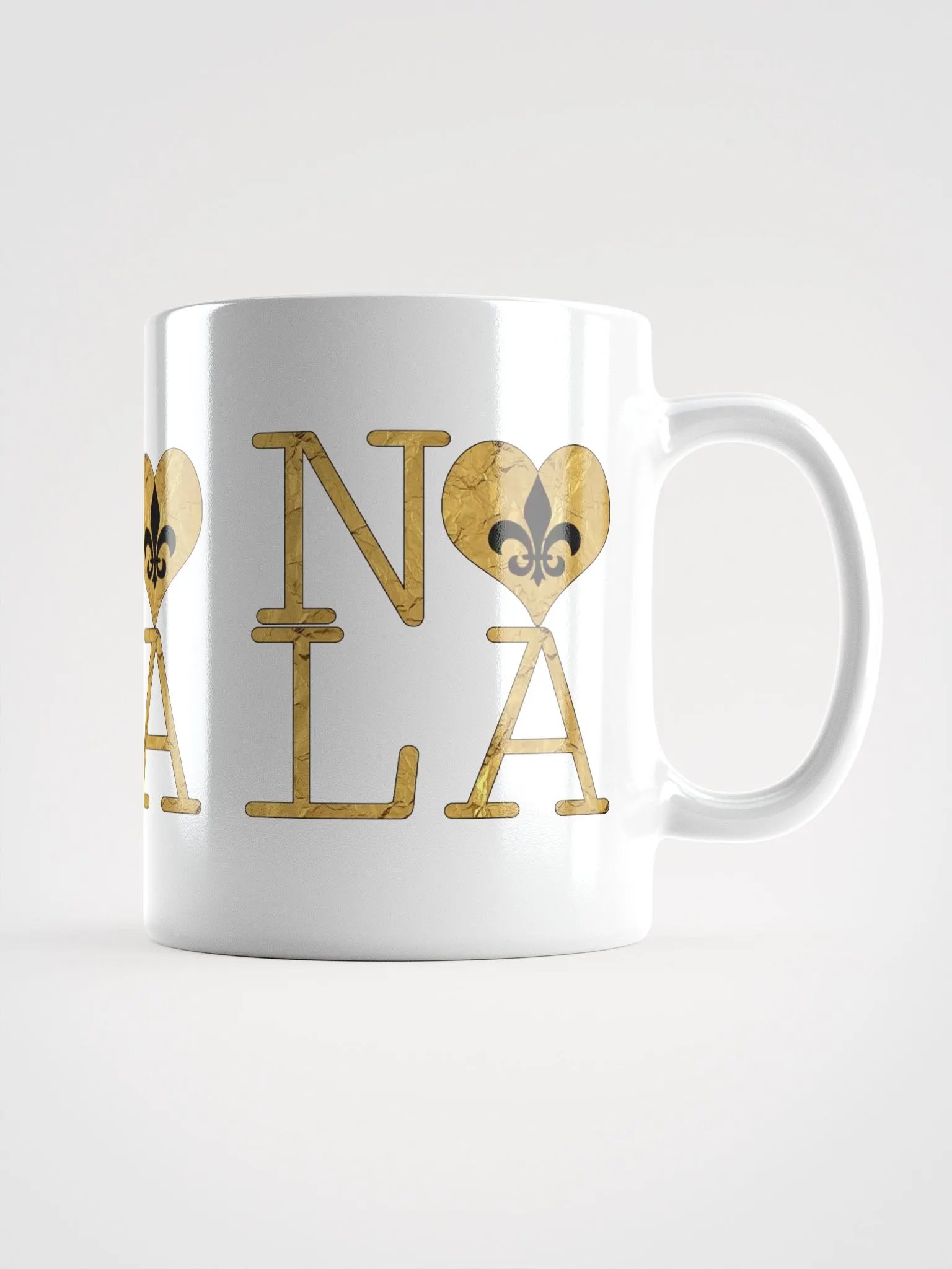 I LOVE NOLA **BIGSHOT MUG** (GOLD WRAP FULL OUTLINE) product image (2)