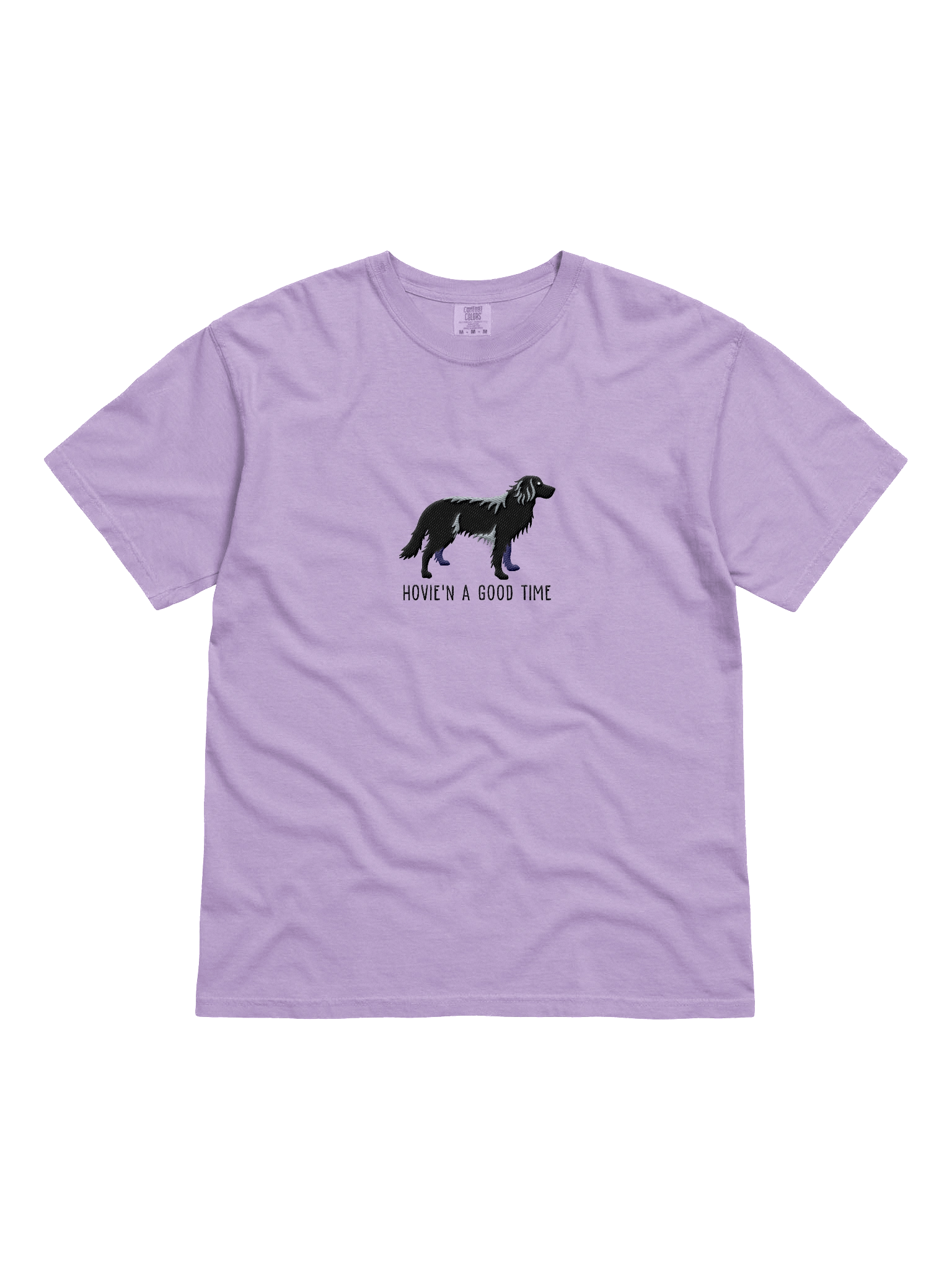 Hovie'n a Good Time T-Shirt(Embroidered) of a Hovawart(Black) product image (31)
