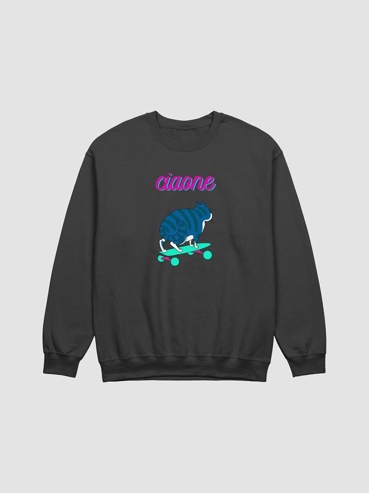 "Ciaone" Gatto Skater Felpa a Girocollo Multicolore product image (1)