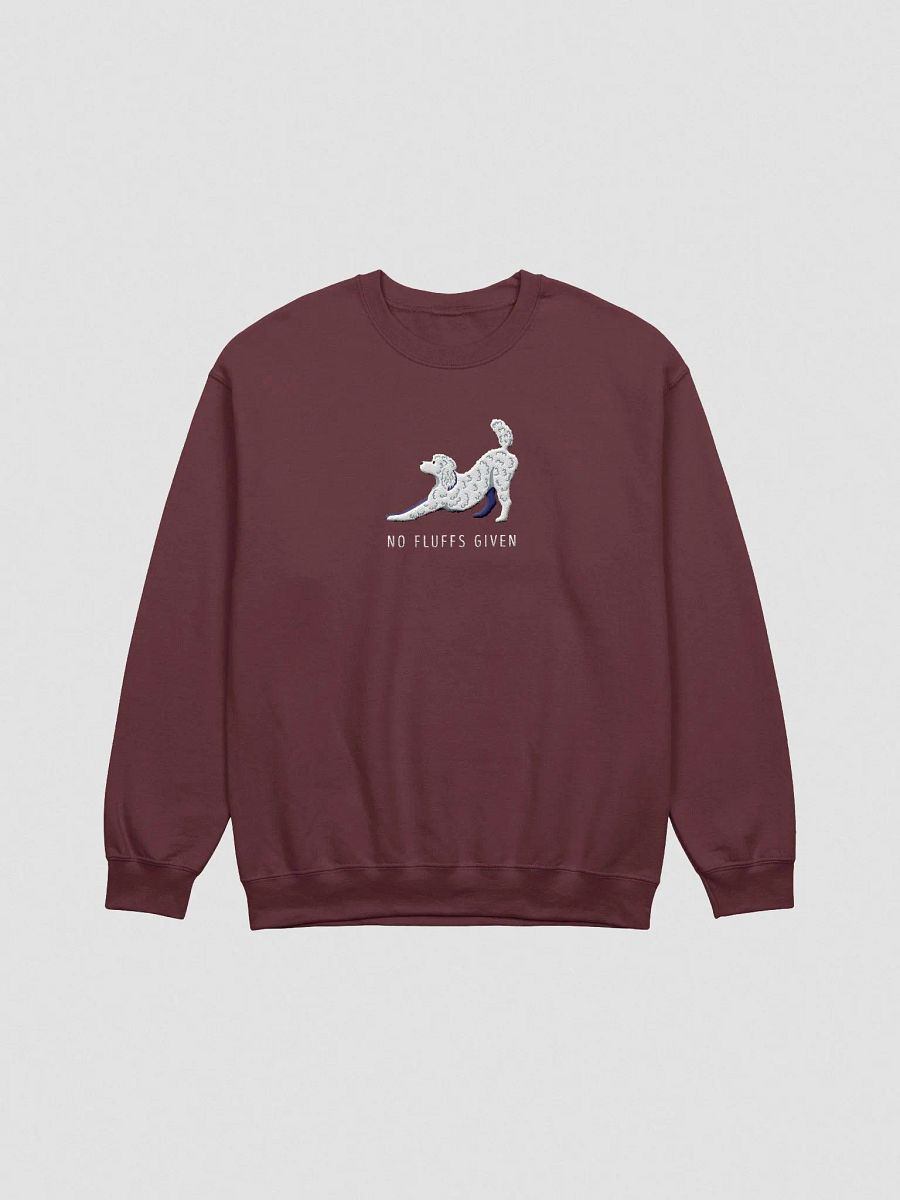 No Fluffs Given Sweatshirt (Embroidered) of a Standard Poodle(White 2) product image (4)