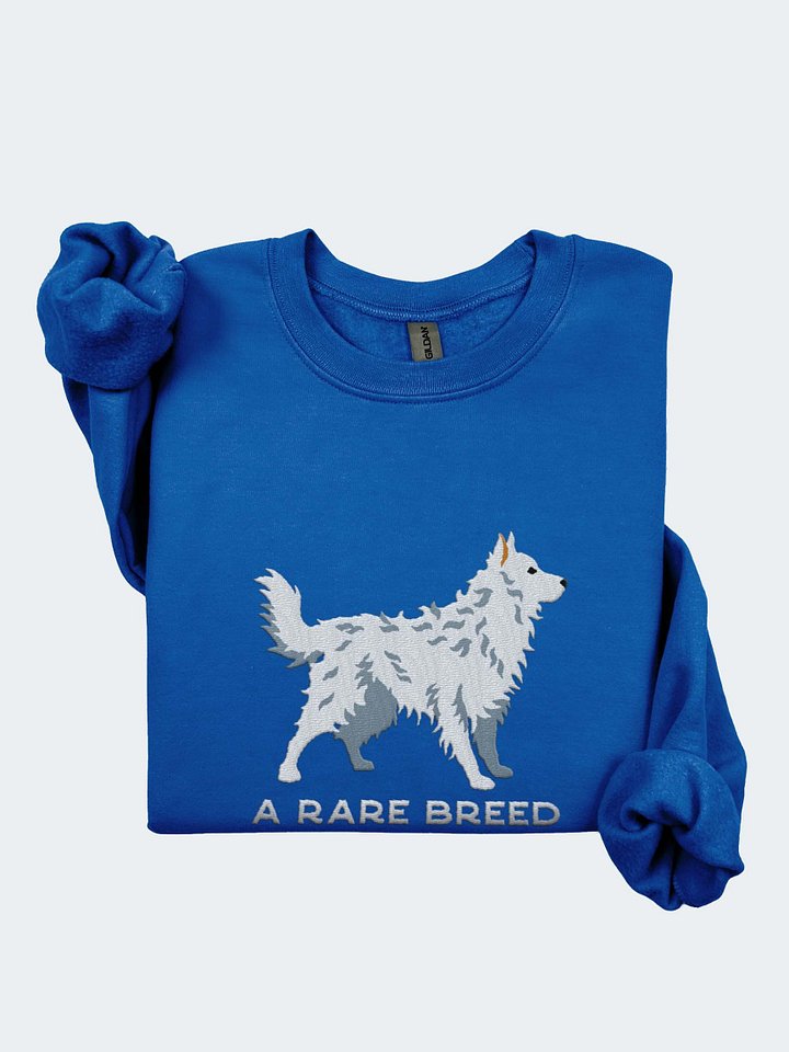 A Rare Breed Sweatshirt (Embroidered) of a Hungarian Mudi(White) product image (1)