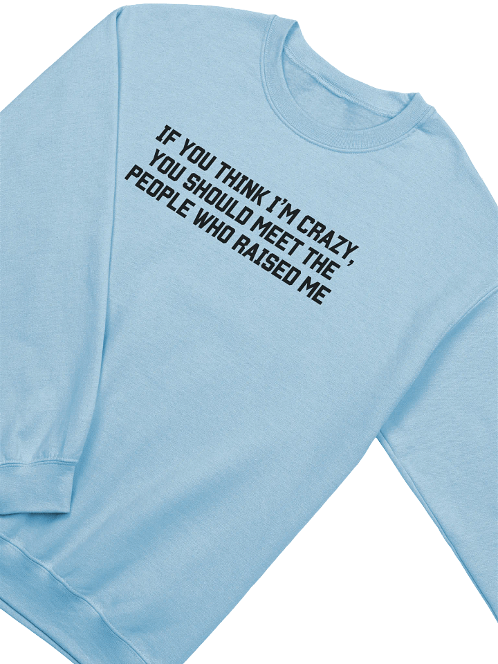 If you Think I'm Crazy You Should See The People Who Raised Me Sweatshirt - Light Color product image (2)
