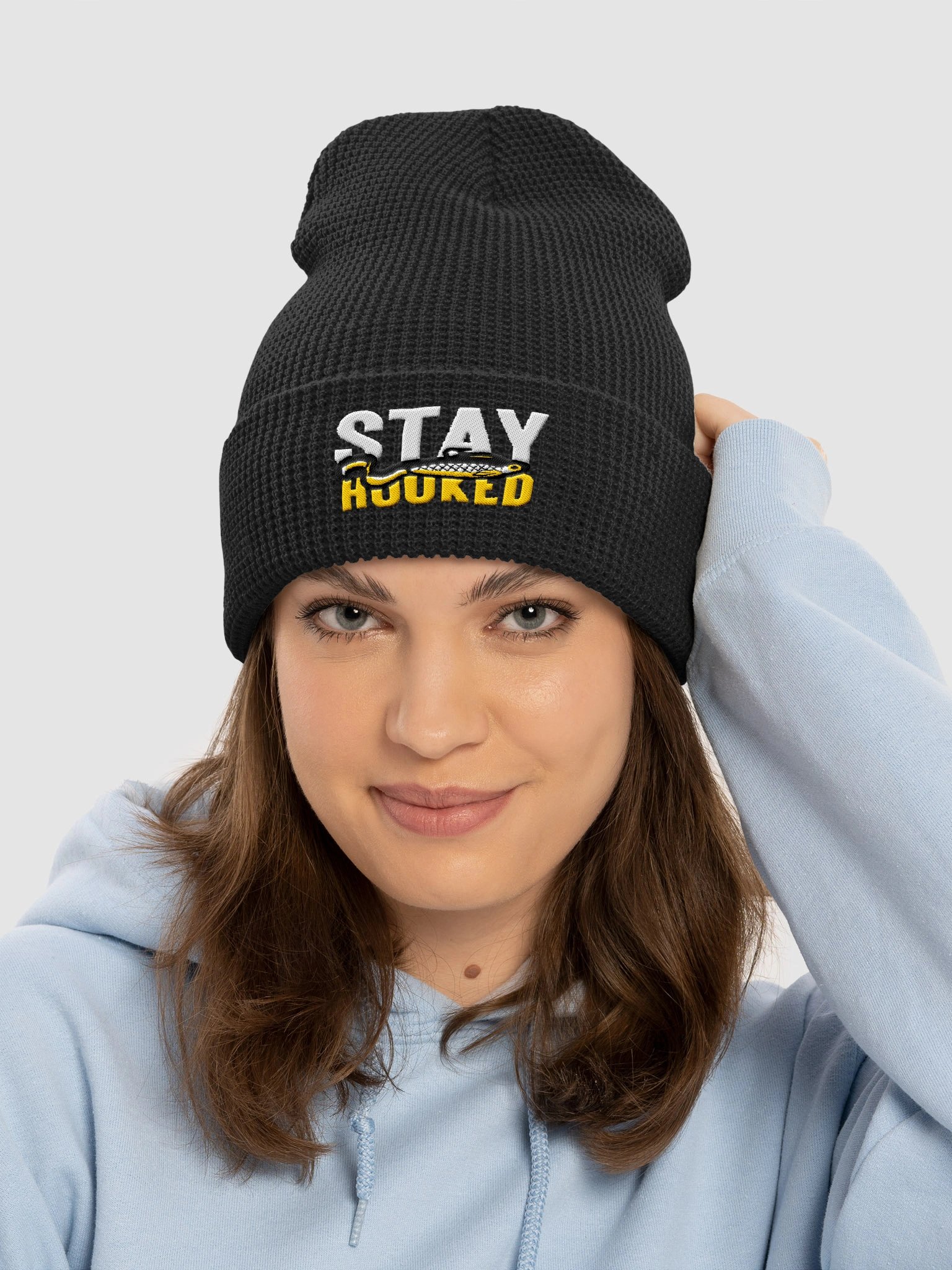 Stay Hooked Waffle Beanie – Predator Angler Edition product image (5)